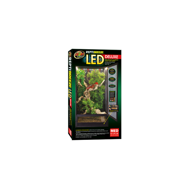 TERRARIUM REPTIBREEZE LED DELUXE MED ZOOMED TERRARIUM REPTIBREEZE LED DELUXE MED ZOOMED