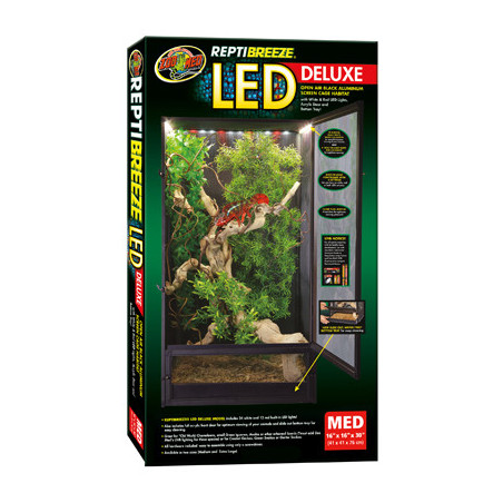 TERRARIUM REPTIBREEZE LED DELUXE MED ZOOMED
