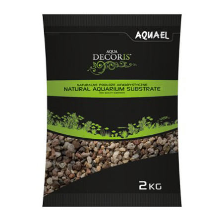 Gravier NATUREL MULTICOLORED 3-5mm 2kg AQUAEL