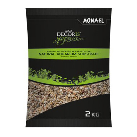 Gravier NATUREL MULTICOLORED 1.4-2mm 2kg AQUAEL