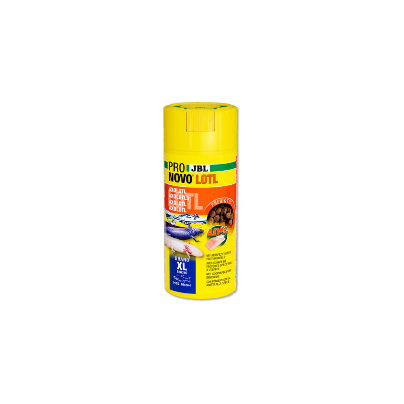 JBL ProNovo LOTL Grano XL 250 ml – granulés pour axolotls (15‑25 cm)