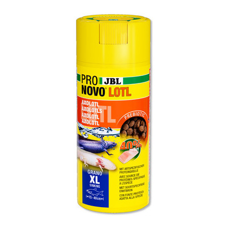 JBL ProNovo LOTL Grano XL 250 ml – granulés pour axolotls (15‑25 cm)