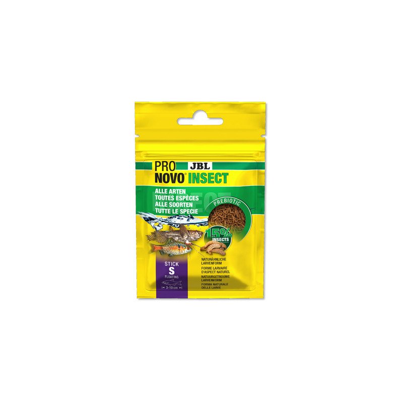 JBL ProNovo Insect Stick S 20 ml – sticks pour poissons 3‑10 cm JBL ProNovo Insect Stick S 20 ml – sticks pour poissons 3‑10 cm