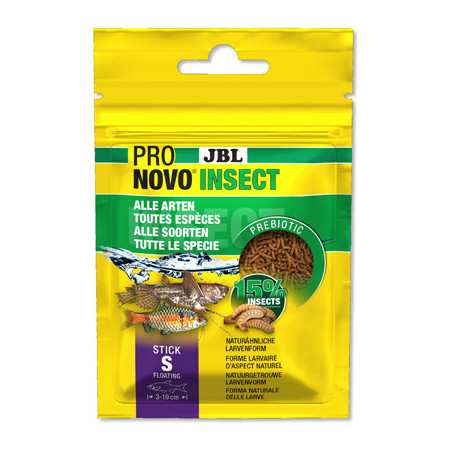 JBL ProNovo Insect Stick S 20 ml – sticks pour poissons 3‑10 cm