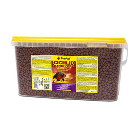 *CICHLID CARNIVORE MEDIUM PELLET 5L/1.8KG (sur commande)