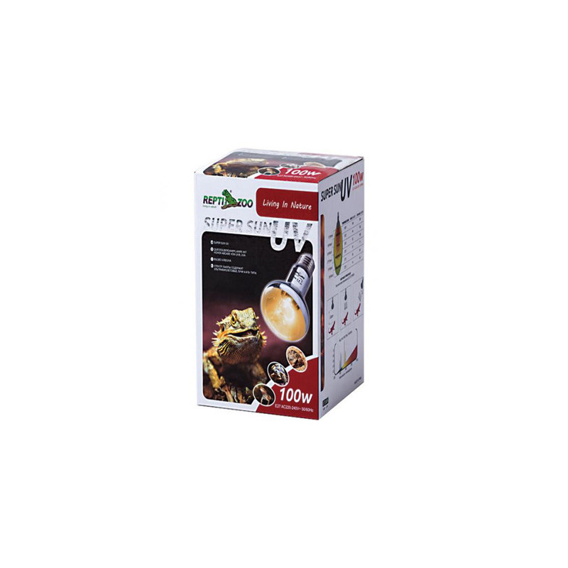 LAMPE SUPERSUN UVA + UVB100W REPTIZOO LAMPE SUPERSUN UVA + UVB100W REPTIZOO