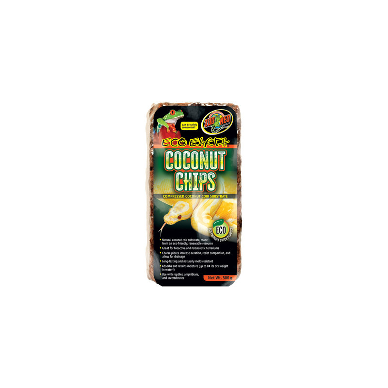 Eco Earth COCONUT CHIPS 1 brique 500g Zoomed Eco Earth COCONUT CHIPS 1 brique 500g Zoomed