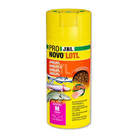 JBL ProNovo LOTL Grano M 250 ml – granulés pour axolotls (8‑20 cm)