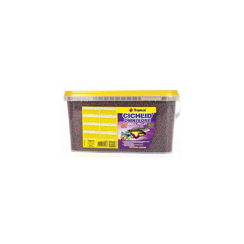 CICHLID OMNIVORE SMALL PELLET 5L/1.8KG CICHLID OMNIVORE SMALL PELLET 5L/1.8KG