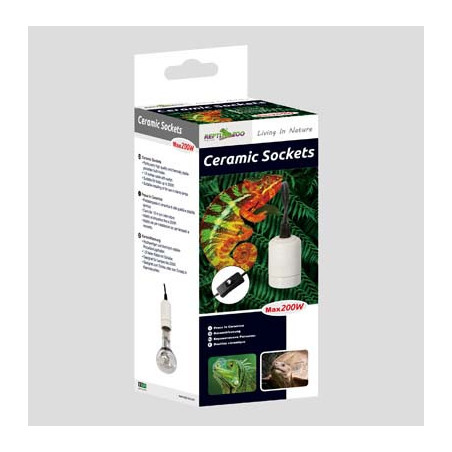 DOUILLE CERAMIQUE BLANCHE E27 max.200w REPTIZOO