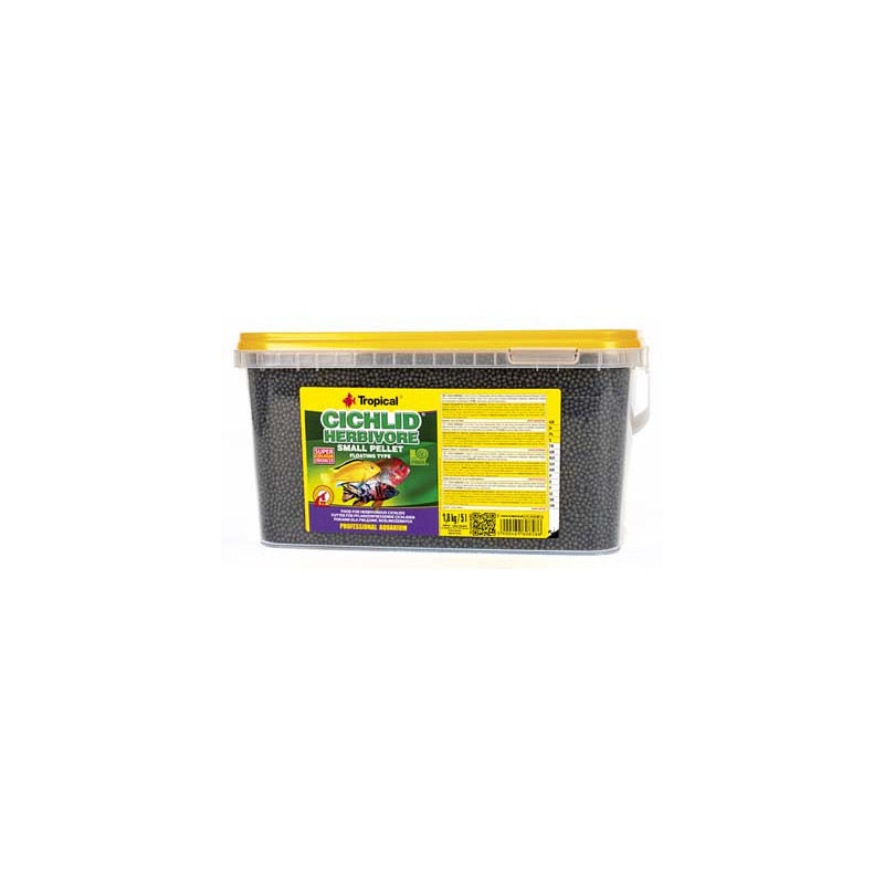 *CICHLID HERBIVORE SMALL PELLET 5L/1.8KG (sur commande) *CICHLID HERBIVORE SMALL PELLET 5L/1.8KG (sur commande)