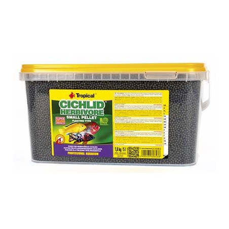 *CICHLID HERBIVORE SMALL PELLET 5L/1.8KG (sur commande)