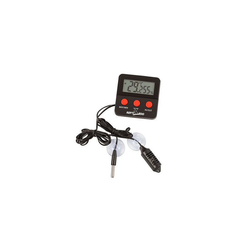 THERMOMETRE + HYGROMETRE DIGITAL AVEC SONDE REPTIZOO THERMOMETRE + HYGROMETRE DIGITAL AVEC SONDE REPTIZOO