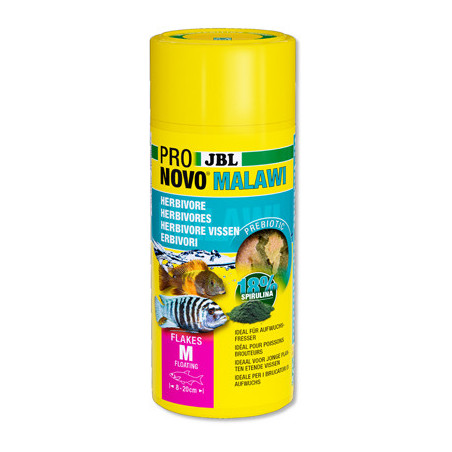 JBL PRONOVO MALAWI FLAKES M – Cichlidés – 250ml | Flore-Aquatique