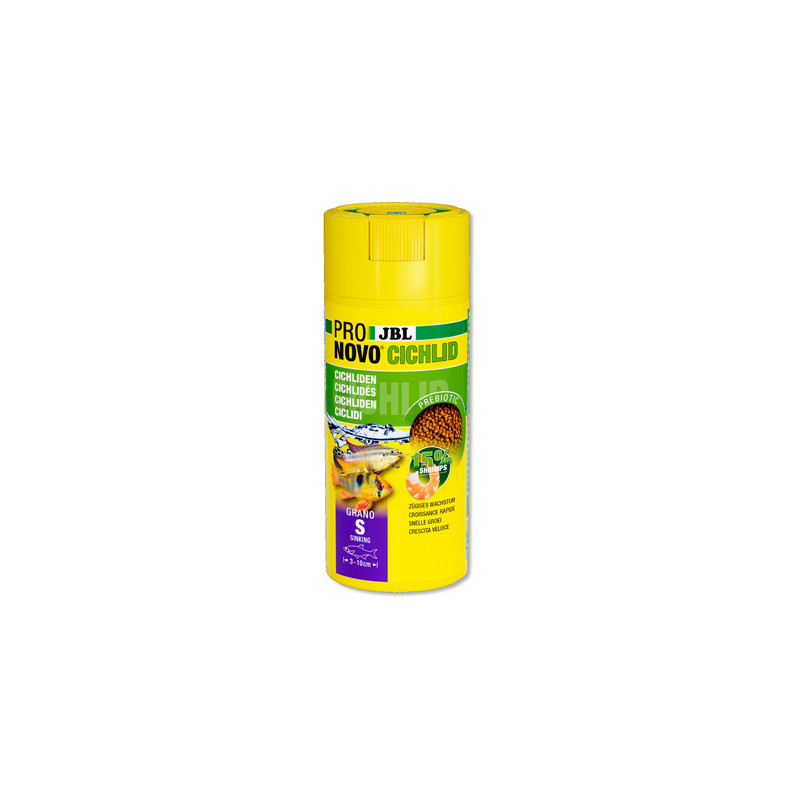 JBL PRONOVO CICHLID GRANO S – Nourriture Cichlidés – 250ml JBL PRONOVO CICHLID GRANO S – Nourriture Cichlidés – 250ml