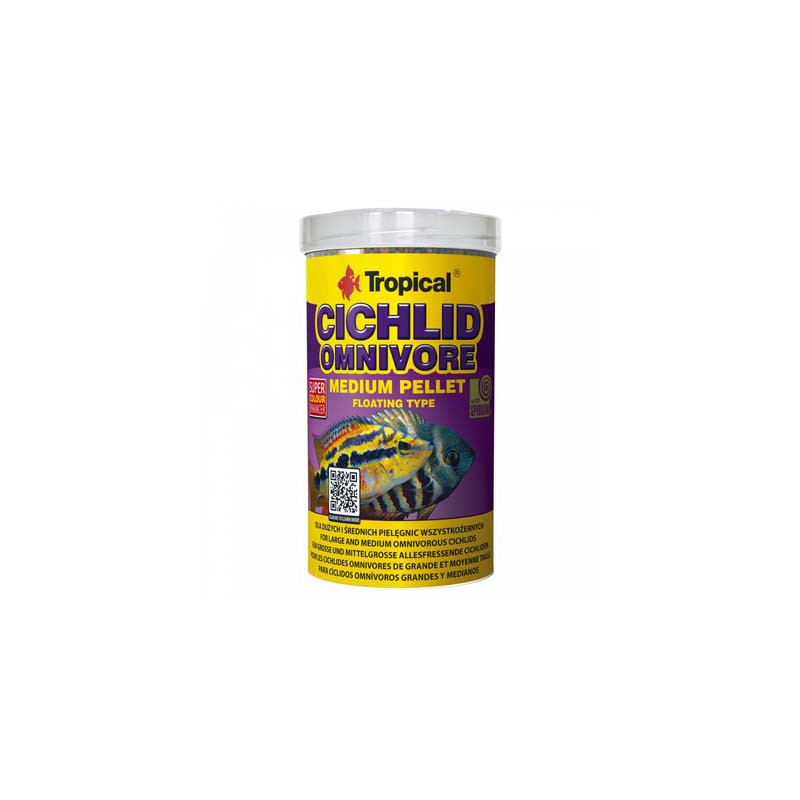 CICHLID OMNIVORE MEDIUM PELLET 500ml--- CICHLID OMNIVORE MEDIUM PELLET 500ml---