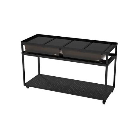 Table avec roulettes + bacs de rangement 123.1x46.8x70cm REPTIZOO