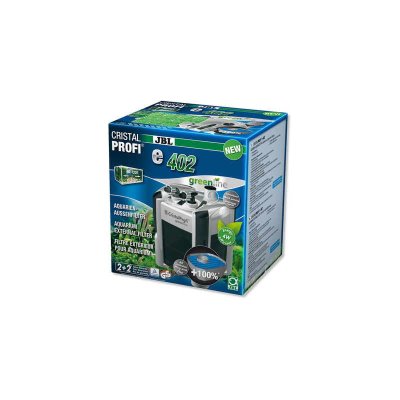 Filtre externe JBL CristalProfi e402 – 450 L/h pour aquarium 120 L