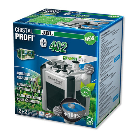 Filtre externe JBL CristalProfi e402 – 450 L/h pour aquarium 120 L