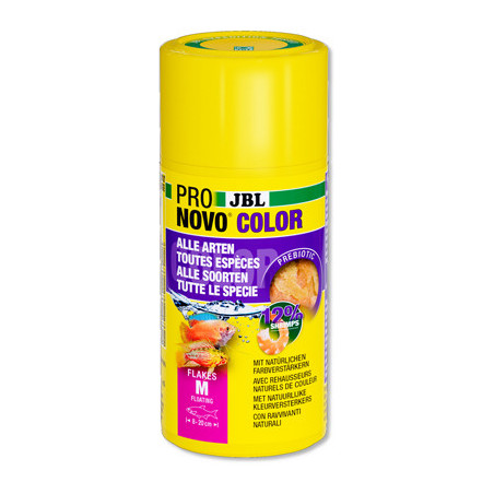 JBL ProNovo Color Flakes M 100ml – Couleurs éclatantes pour poissons.