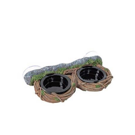 MANGEOIRE ventouses DOUBLE lianes 17x10x4cm REPTIZOO