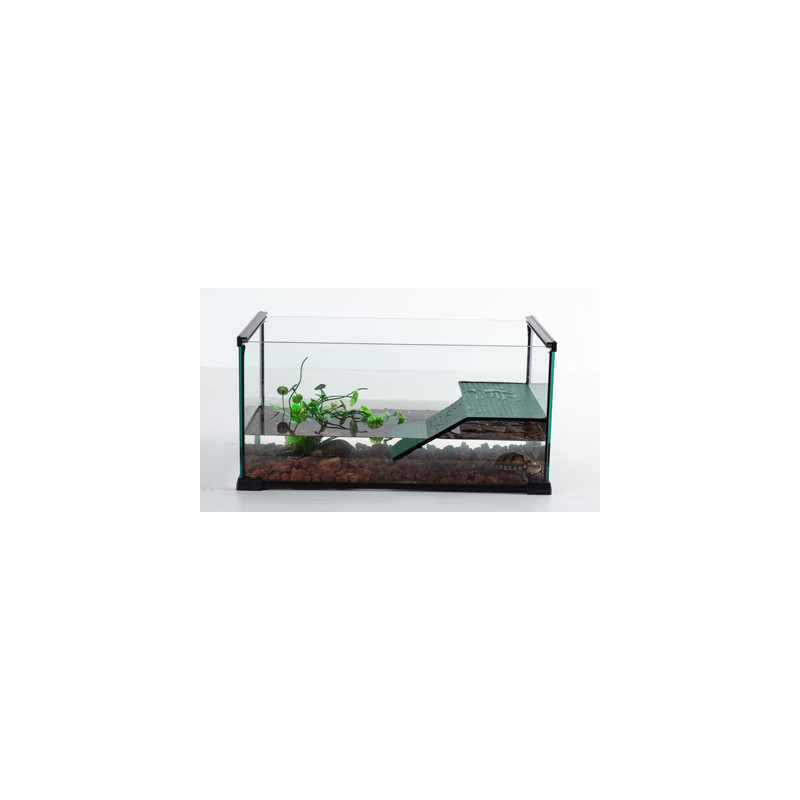 CUVE TORTUE AVEC TERRASSE 50.8x30.5x25.4cm REPTIZOO--- CUVE TORTUE AVEC TERRASSE 50.8x30.5x25.4cm REPTIZOO---