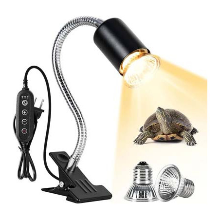 SUPPORT dimmable pr. ampoule E27 avec pince MAXI.50w REPTIZOO