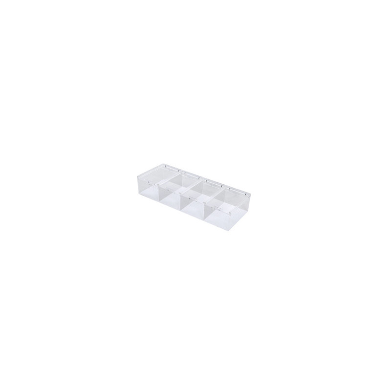 BOITE ACRYLIQUE 4 compartiments 56.5x20.6x9.5cm REPTIZOO--- BOITE ACRYLIQUE 4 compartiments 56.5x20.6x9.5cm REPTIZOO---
