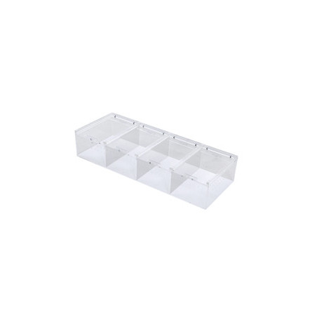 BOITE ACRYLIQUE 4 compartiments 56.5x20.6x9.5cm REPTIZOO---
