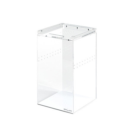 TERRARIUM ACRYLIQUE TRANSPARENT 14x14x24cm REPTIZOO