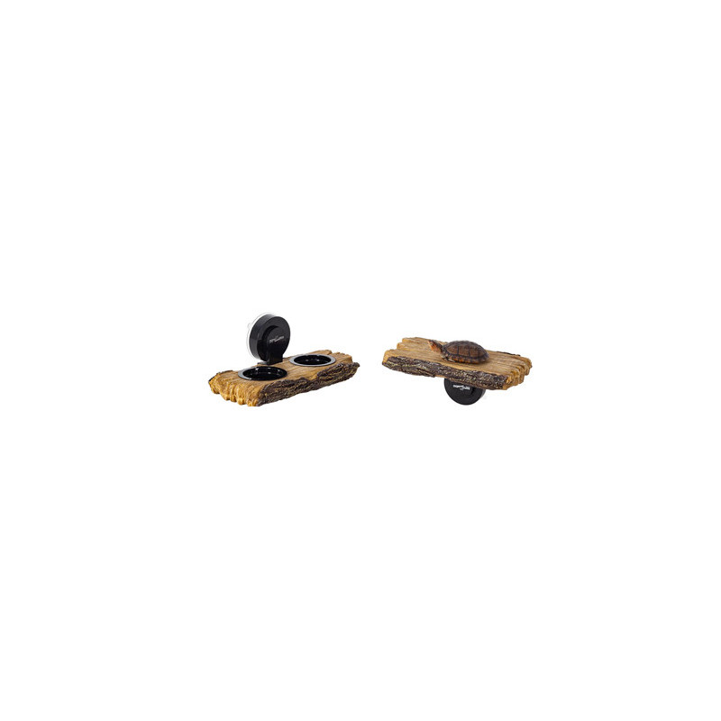 MANGEOIRE DOUBLE 2 en 1 ou RAMPE TORTUES AVEC VENTOUSES 20x9.5x3cm MANGEOIRE DOUBLE 2 en 1 ou RAMPE TORTUES AVEC VENTOUSES 20x9.5x3cm