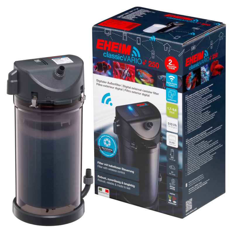 EHEIM classicVARIO+e 250 – Filtre externe connecté silencieux EHEIM classicVARIO+e 250 – Filtre externe connecté silencieux