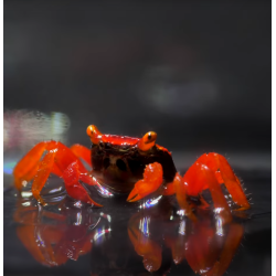Crabe Tomato Vampire (Geosesarma dennerle) – Crabe rouge pour palu