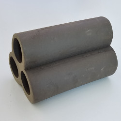 Abris Crevettes 3 Cylindres – Terre Cuite Taupe 10 cm