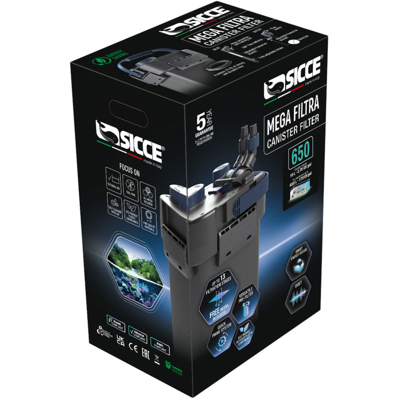 Filtre externe SICCE MEGA FILTRA 650 – Filtration – 1450 l/h