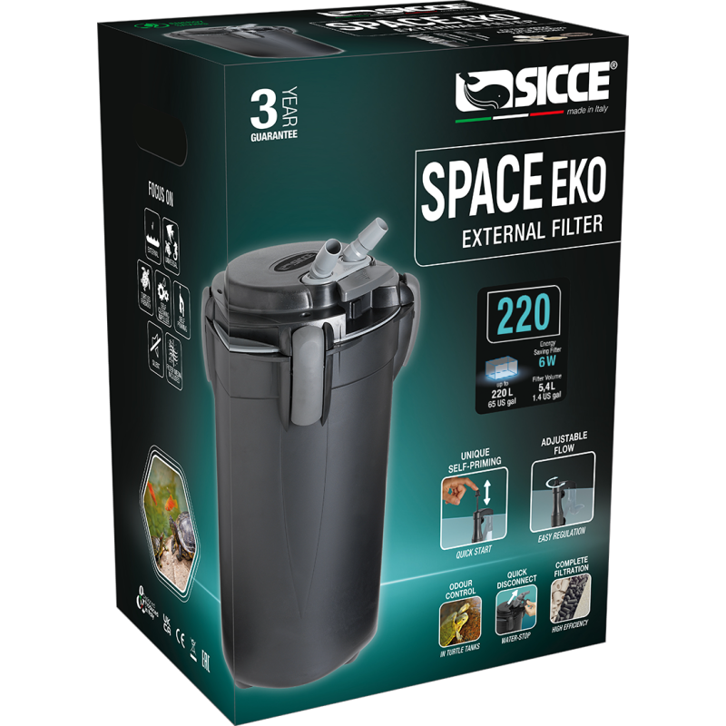 FILTRE SPACE EKO 220 800 l/h – Filtre externe – SICCE