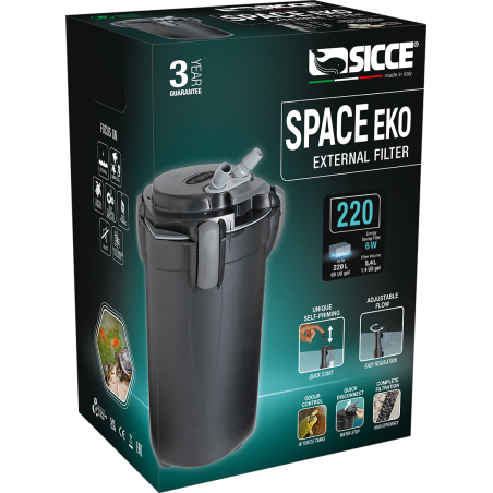 FILTRE SPACE EKO 220 800 l/h – Filtre externe – SICCE