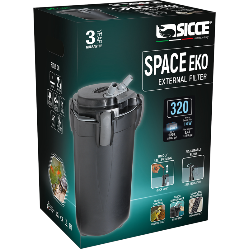 FILTRE SPACE EKO 320 1000 l/h – Filtre externe – SICCE