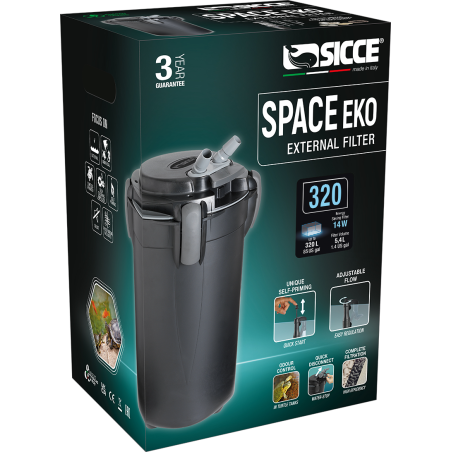 FILTRE SPACE EKO 320 1000 l/h – Filtre externe – SICCE