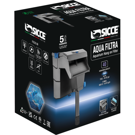 FILTRE AQUA FILTRA 40 – Filtre cascade 600 l/h – SICCE
